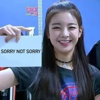 😁 a58e76cc SORRY NOT SORRY sorry, geen sorry, meme, houding telegram sticker