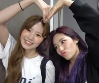 💞 d5081d61 vrouwen, hart, vriendschap, glimlachen, selfie, portret telegram sticker