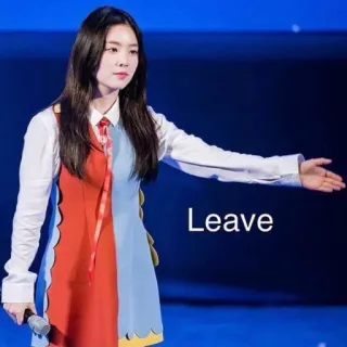 😊 f354ec90 Leave vrouw, verlaten, bevel, gebaar, persoon, toneel, voorstelling telegram sticker