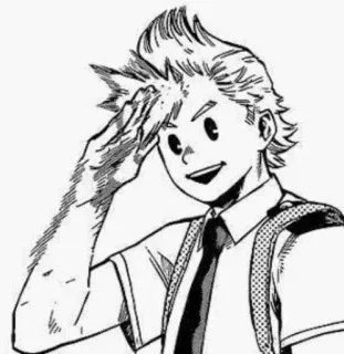 😉 749264e5 Mirio Togata My Hero Academia อนิเมะ, มังงะ, มายฮีโร่ อคาเดเมีย, มิริโอะ โทกาตะ, ตัวละคร, ซูเปอร์ฮีโร่, คำนับ whatsapp sticker