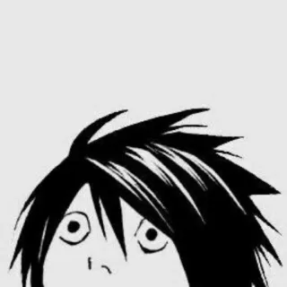 👀 be4c7b13 L Lawliet Death Note อนิเมะ, มังงะ, Death Note, แอล, นักสืบ whatsapp sticker