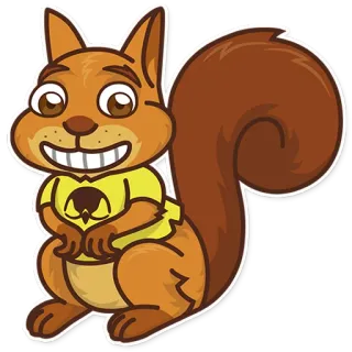 😬 0a992dba wiewiórka, kreskówka, zwierzę, słodki, naklejka telegram sticker