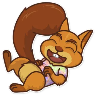 😂 6dacbe4a wiewiórka, kreskówka, zwierzę, szczęśliwy, słodki telegram sticker