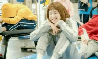 🌺 492ce81a gym, olahraga, kebugaran, wanita, olahraga, dalam ruangan telegram sticker