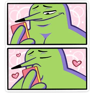 😘 e2ca339a cartone animato, amore, cuori, affetto, carino, uccello, arte digitale, personaggio telegram sticker