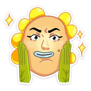 ☺️ c7d7cc76 Emoji, Dibujo animado, Cara, Expresión, Enojado, Personaje telegram sticker
