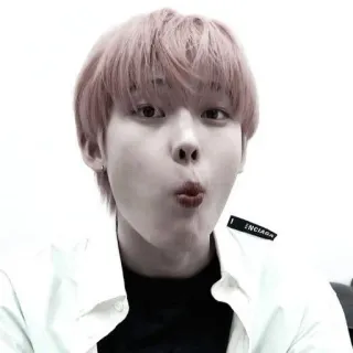 🌸 43fc032d ENCIAGA retrato, persona, pelo rosa, beso, primer plano whatsapp sticker