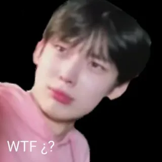 🍠 884808e9 WTF ¿? K팝, 아이돌, 헐, 표정, 남자 telegram sticker