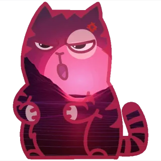 😲 17d3639c gato, sticker, enojado, expresión, ilustración whatsapp sticker