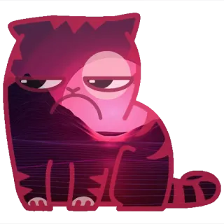 😒 951aa218 gato, animal, mascota, pegatina, dibujo animado, ilustración, felino whatsapp sticker