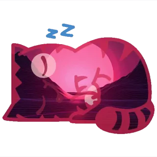 😴 9c6d152b ZZ panda rojo, durmiendo, animal, lindo, dibujos animados, zzz, siesta whatsapp sticker