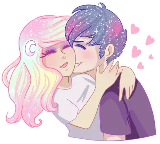 😍 d710cdf6 キス, カップル, 愛, ロマンス, 愛情, かわいい, 甘い telegram sticker