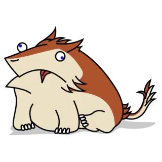 🙄 16260b15 Мультфильм, Животное, Милый, Существо, Фэнтези, Собака, Гибрид telegram sticker