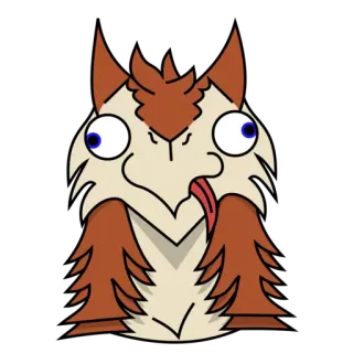 😛 bf310087 мультфильм, животное, смешной, существо, искусство telegram sticker