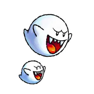 👻 0034f494 Boo Super Mario 유령, 비디오 게임, 닌텐도, 슈퍼 마리오, 부끄부끄 whatsapp sticker