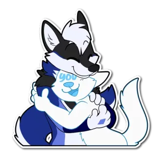 🤗 06441735 you เฟอร์รี่, สัตว์, การ์ตูน, กอด, มิตรภาพ telegram sticker
