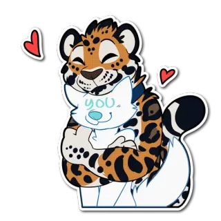 🤗 4f1f5f82 you เฟอร์รี่, สัตว์, ความรัก, หัวใจ, การ์ตูน, มิตรภาพ, กอด, น่ารัก telegram sticker