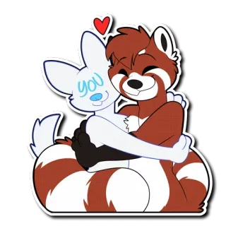 🤗 5c0baa16 you เฟอร์รี่, ความรัก, สัตว์, กอด, การ์ตูน, ความรักใคร่, มิตรภาพ telegram sticker