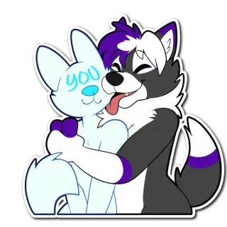 🤗 9c065f32 you เฟอร์รี่, กอด, รัก, การ์ตูน, แสดงความรัก, สัตว์ telegram sticker