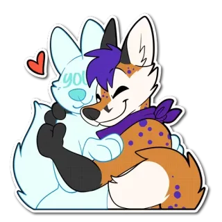 🤗 dfcc11e8 you เฟอร์รี่, กอด, น่ารัก, การ์ตูน, ความรัก, มิตรภาพ telegram sticker