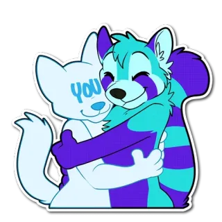 🤗 e54d126f YOU เฟอร์รี่, สัตว์, กอด, การ์ตูน, น่ารัก, อบอุ่นหัวใจ telegram sticker