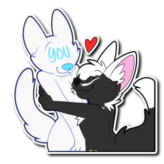 🤗 fe73c0eb you เฟอร์รี่, ความรัก, สัตว์, รัก, กอด, การ์ตูน telegram sticker