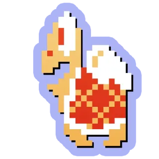 🐤 a2cf2b89 tortuga, pixel art, videojuego, retro, 8-bit telegram sticker