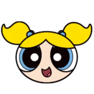 😀 93777c63 Bubbles The Powerpuff Girls Мультфильм, Цветик, Суперкрошки, Персонаж whatsapp sticker