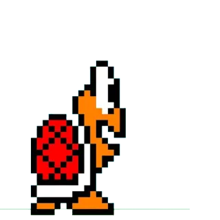 🐢 67a38f96 Koopa Troopa Super Mario Bros. Koopa Troopa, Super Mario Bros., gra wideo, żółw, pixel art, postać telegram sticker