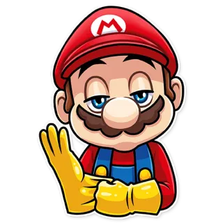 😏 c4d39406 Mario mario, nintendo, super mario, videogame personage, sticker telegram sticker