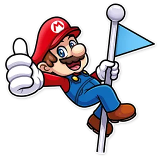 👍 dbef1890 Mario Mario, Videogame, Personage, Nintendo, Italiaans telegram sticker