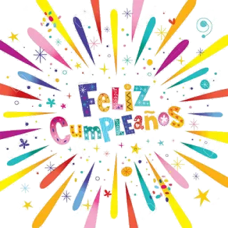 🥳 184a3460 Feliz Cumpleaños 생일, 축하, 인사, 스페인어, 종이 조각 telegram sticker