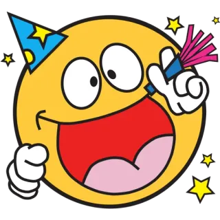 🥳 2dbe23a3 이모티콘, 파티, 축하, 스마일리, 재미 telegram sticker