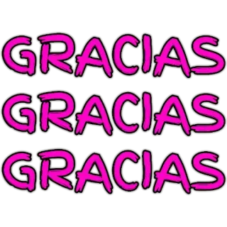 😘 fd23b63c GRACIAS GRACIAS GRACIAS 감사합니다, 고마워요, 스페인어, 텍스트 telegram sticker