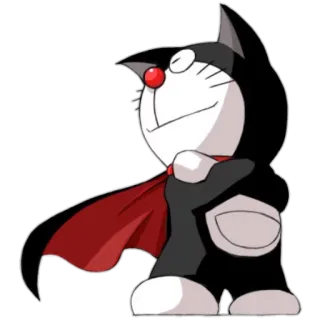 😜 429ed568 Doraemon doraemon, anime, desenho animado, gato robô, capa vermelha telegram sticker