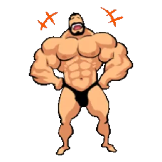 😆 05bae542 muscle, man, bodybuilding, fitness telegram sticker