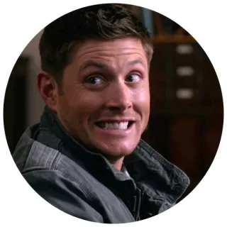 😬 302518f6 Dean Winchester Supernatural dean, winchester, supernatural, serie, charakter whatsapp sticker