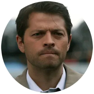 😐 36188056 Castiel Supernatural engel, castiel, supernatural, misha collins, serie whatsapp sticker