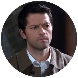 😒 bc0299b9 Castiel Supernatural Engel, TV-Serie, Misha Collins, Supernatural, Charakter whatsapp sticker