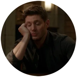 😴 e4a067a5 Dean Winchester Supernatural müde, mann, schläfrig, dean, winchester whatsapp sticker