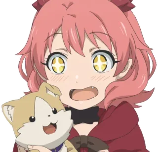 ❤️ 600f9af9 anime, cartoon, cute, dog, girl, character whatsapp sticker