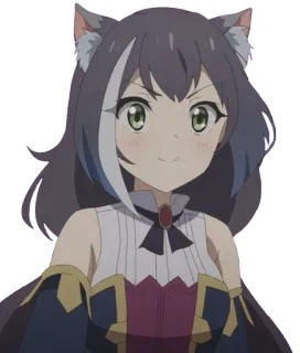 ❤️ 619e6e95 anime girl, cat ears, cute, cartoon, manga whatsapp sticker