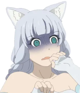 ❤️ aa521b91 anime, character, cartoon, cute, shocked, fear, anxiety, worried whatsapp sticker