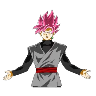 😈 18f89c74 Goku Black Dragon Ball Super 黑悟空, 龙珠超, 动漫, 漫画, 超级赛亚人桃红 telegram sticker