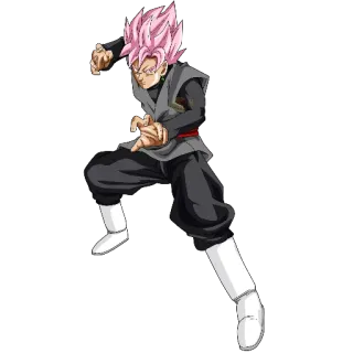 😈 190fb2d2 Goku Black Dragon Ball 动漫, 龙珠, 黑悟空, 反派, 粉色头发, 武术 telegram sticker