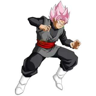 😈 5b8bcc33 Goku Black Dragon Ball 动漫, 龙珠, 黑悟空, 角色, 超级赛亚人桃红 telegram sticker