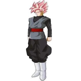 😈 7b883d81 Goku Black Dragon Ball 动漫, 龙珠, 黑悟空, 超级赛亚人桃红 telegram sticker