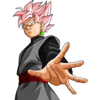 😈 973bebcb Goku Black Dragon Ball Super 动漫, 龙珠, 黑悟空, 超级赛亚人桃红 telegram sticker