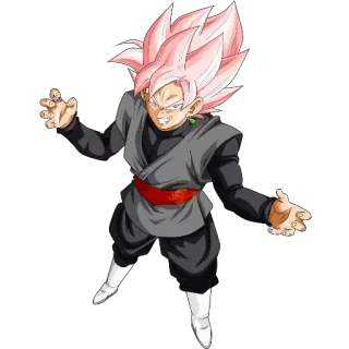 😈 ad02c2c0 Goku Black Dragon Ball 动漫, 龙珠, 黑悟空, 超级赛亚人桃红, 反派, 角色 telegram sticker