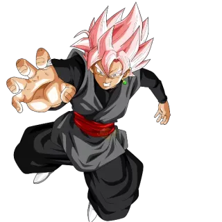 😈 e7e49ac9 Goku Black Dragon Ball 动漫, 龙珠, 黑悟空, 超级赛亚人, 角色, 粉色头发 telegram sticker